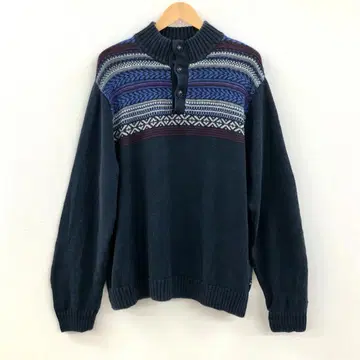 US 구제 의류 CHAPS 차프스 네이비 버튼 니트 스웨터