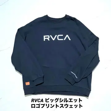 RVCA 빅 실루엣 로고 프린트 맨투맨 트레이닝복 XL 블랙 초BIG