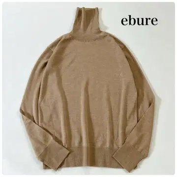 미사용급 ebure 에부르 실크울 터틀 니트 얇은 소재 하이 게이지