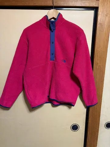 THE NORTH FACE 플리스 자켓 핑크 레트로 구제 의류