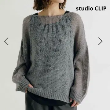 [ 새상품 미사용 ] 스튜디오 클립 5게이지 모헤어 터치 루즈핏 풀오버