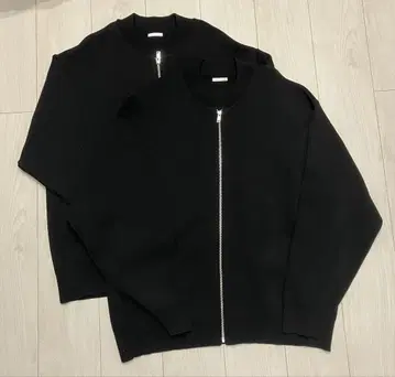 GU 2장 세트 블랙 XL 집업 블루종 긴팔