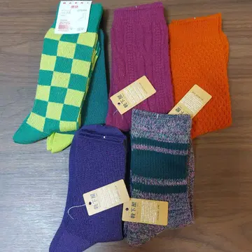 컬러풀 양말 6족 세트 가을 겨울용