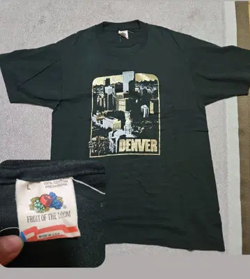 90s FRUIT OF THE LOOM DENVER 티셔츠 L