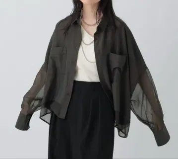 렙심 절개 판초 숏 셔츠