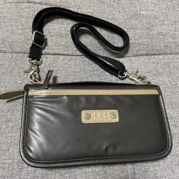 CREA TRAVELLER 숄더 지갑 다기능 파우치 블랙