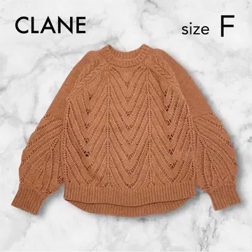 CLANE 클라네 21AW 오픈워크 케이블 니트 울 시스루 편직