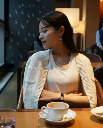 laubeblanc Basket Knit Cardigan White