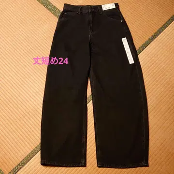 UNIQLO 배기 커브 진/사이즈 24 짧은 기장/08 다크 그레이