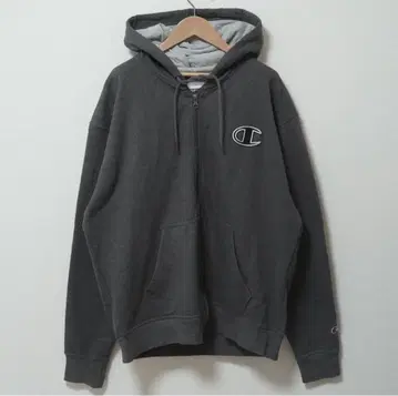 챔피온 Champion 자수 로고 지퍼 후드티 그레이 XL N102
