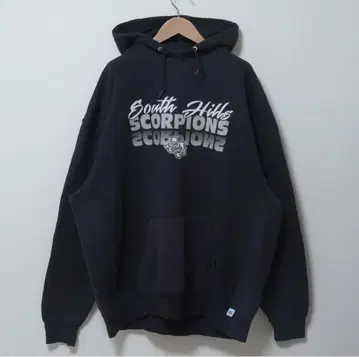 00s 러셀 애슬레틱 칼리지 후드티 2XL 블랙 K301