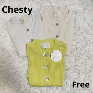 미사용 새상품 포함 Chesty 긴팔 가디건 실크 100% 묶음