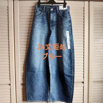 UNIQLO 배기 커브 청바지/사이즈 24 기장 짧음/67 Blue