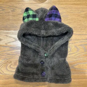 RAGMART 고양이 귀 달린 후드 M 사이즈 브라운 그레이