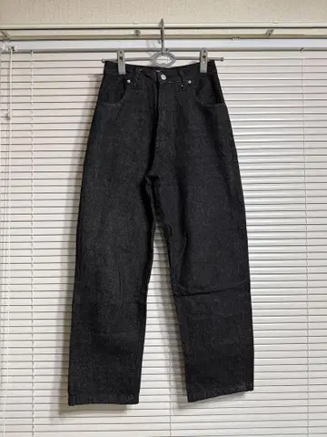 hinari 블랙 스트레이트 데님 하이웨스트
