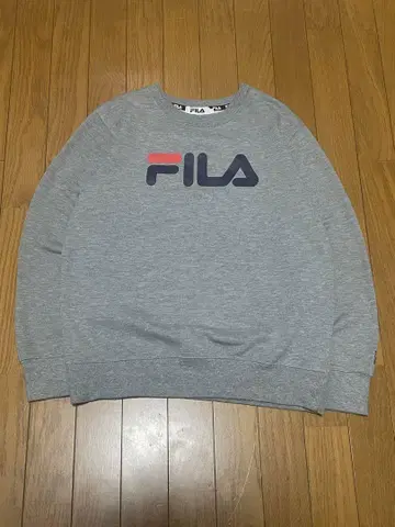 FILA 그레이 로고 맨투맨