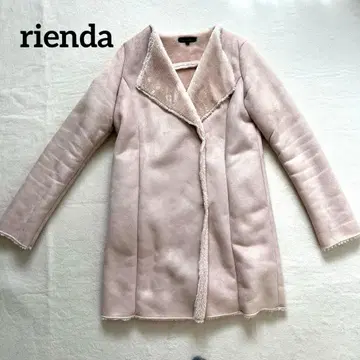 rienda 리엔다 핑크 무스탕 코트 S