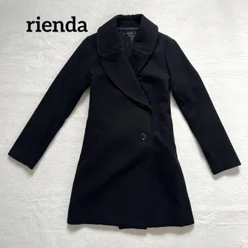rienda 블랙 더블 브레스트 코트 S
