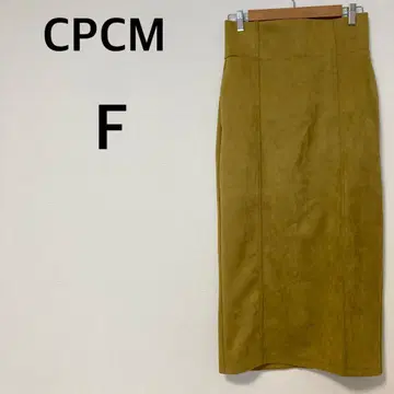 CPCM 스웨이드 롱 타이트 스커트 [ F ] 캐주얼 뒷밴딩
