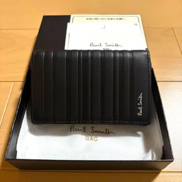 Paul Smith 명함지갑 섀도우 스트라이프 미사용 새상품 블랙 완판템