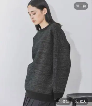 JEANASIS 지나시스 12GW 자카드 볼륨 슬리브 풀오버 라메