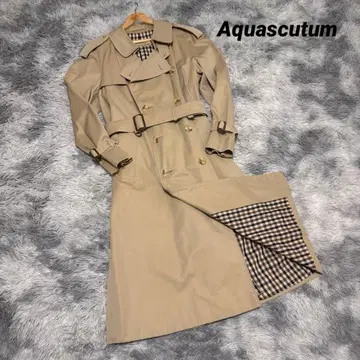 [ 새상품급 ] Aquascutum 아쿠아 스큐텀 트렌치코트 베이지