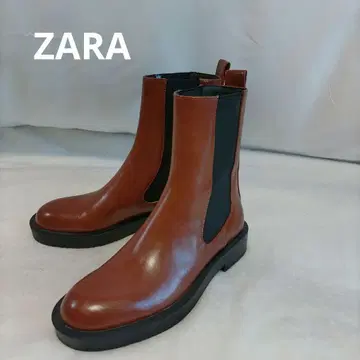 ZARA 사이드 고어 부츠 숏부츠 브라운