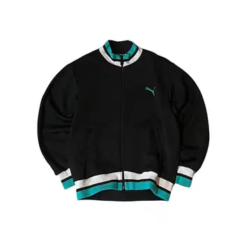 80s PUMA 트랙 자켓 히트 유니온제 구제 의류 자수 블랙