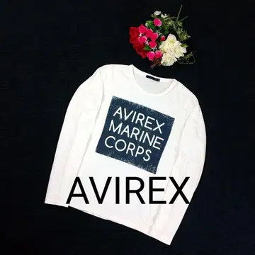 AVIREX 아비렉스 롱티 화이트 긴팔 티셔츠