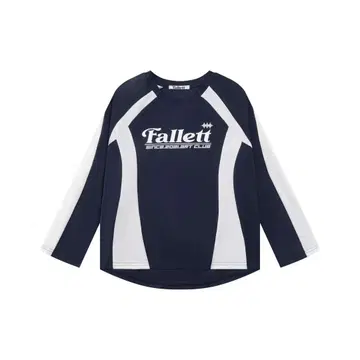 Fallett 로고 긴팔 T셔츠 네이비