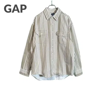 GAP 스트라이프 코튼 셔츠 갭 긴팔 구제 의류 L