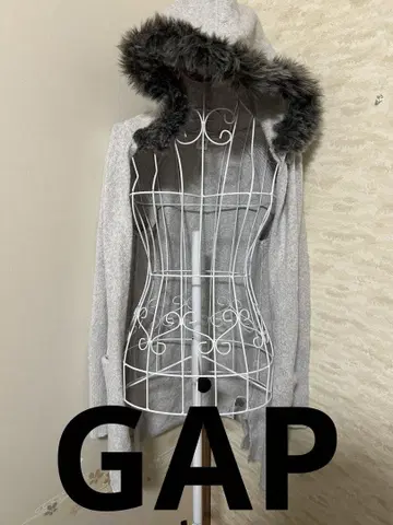 GAP 퍼 니트 가디건 롱 y2k 그런지 헤이세이 00s 긴팔