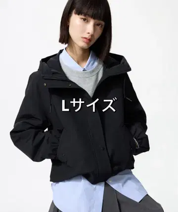 유니클로 코튼 블렌드 숏 후드티 L