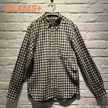 [ 새상품급 ] Beams Plus 깅엄 체크 플란넬 버튼 다운 셔츠