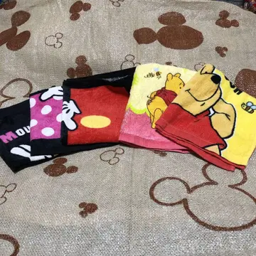 미키 미니 푸우 손수건 5개 세트