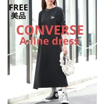 [ 새상품급 ] 컨버스 A라인 긴팔 롱 원피스 블랙 FREE