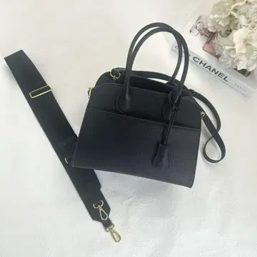 [ 새상품급 ] 천연 가죽 핸드백 도쿄 백화 Kasuga 블랙