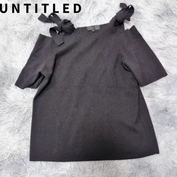 [언타이틀] 이탈리아제 울 100% 오프숄더 리본 니트 블랙