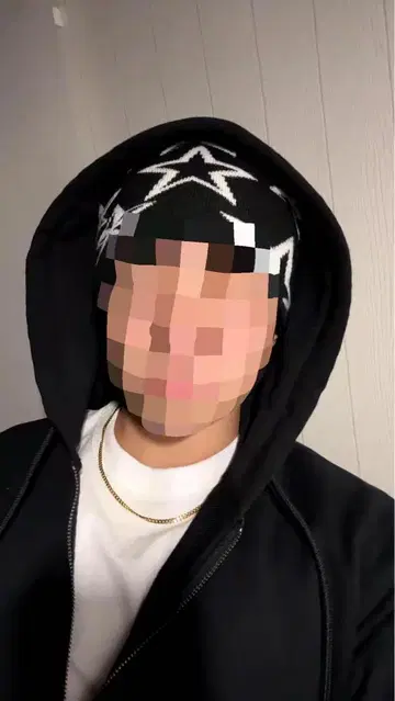 별 패턴 비니