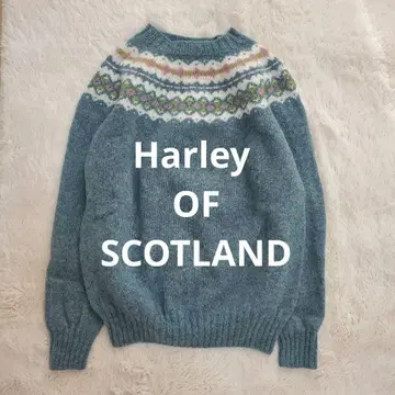 Harley OF SCOTLAND 페어아일 패턴 니트 스웨터 노르딕