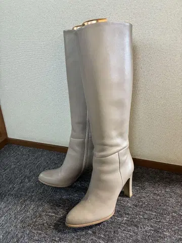 DIANA 롱 부츠 그레이 카프