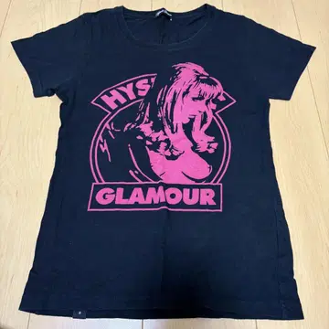 Hysteric Glamour 반팔 티셔츠 블랙 Y2K