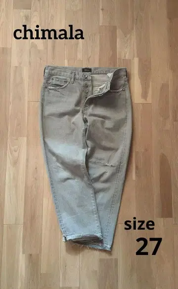 chimala 치마라 셀비지 데님 데미지 가공 빨간 귀