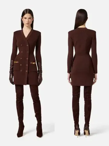 다크 브라운 더블 브레스트 Elisabetta Franchi