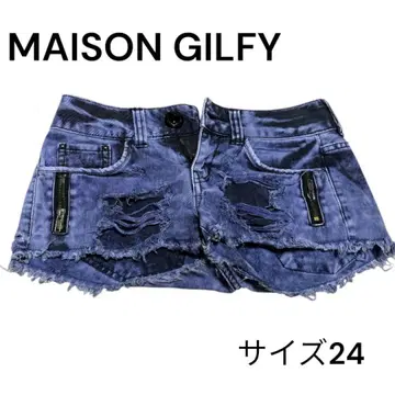 MAISON GILFY 데미지 가공 숏 헤이세이 y2k 갸루