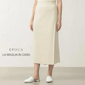 에포카 EPOCA LA MAGLIA IN CASA 리브 니트 울 스커트
