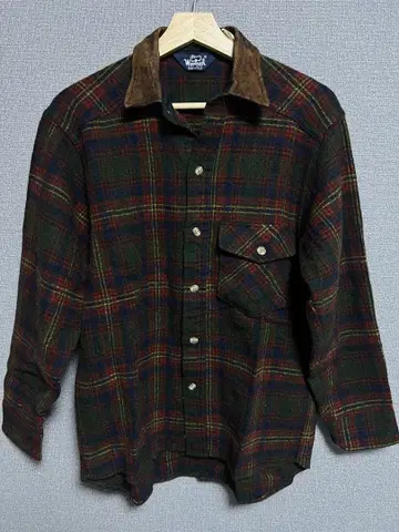 빈티지 [woorlich] 긴팔 체크 셔츠 made in USA