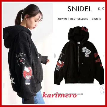 SNIDEL 스나이델 [ HELLO KITTY ] 프리미엄 후드티