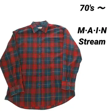70s 빈티지 체크 셔츠 USED 구제 의류 빈티지