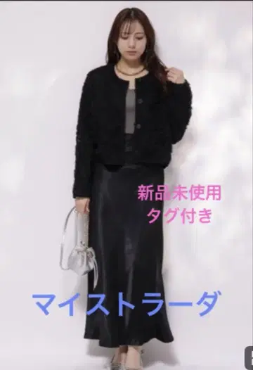 택 포함 새상품 마이 스트라다 데코라 블루종 블랙 S 자켓